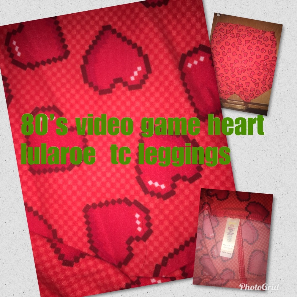 Tall curvy lularoe orange heart leggings nwot